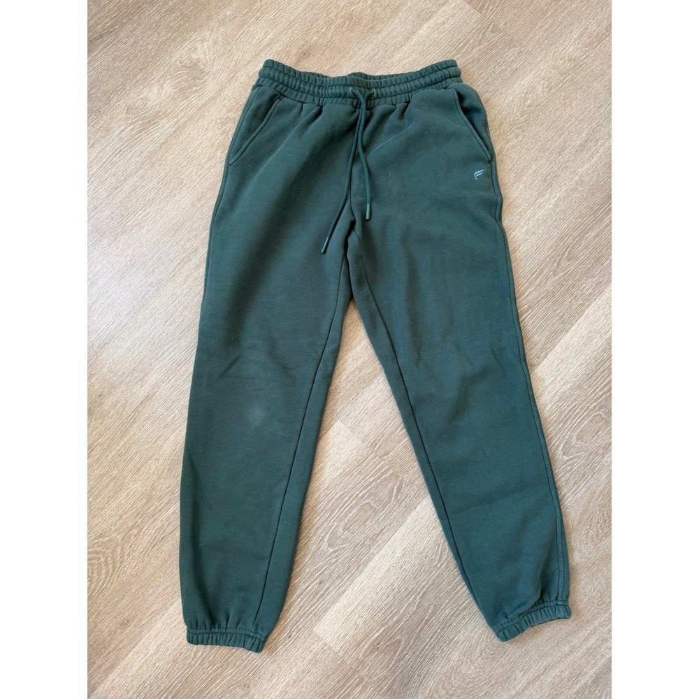 Fabletics Women Green Jogger Sweatpants Pockets Drawstring Waist Size S